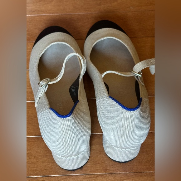 Rothy's Tan and Black Mary Jane’s - Picture 7 of 9